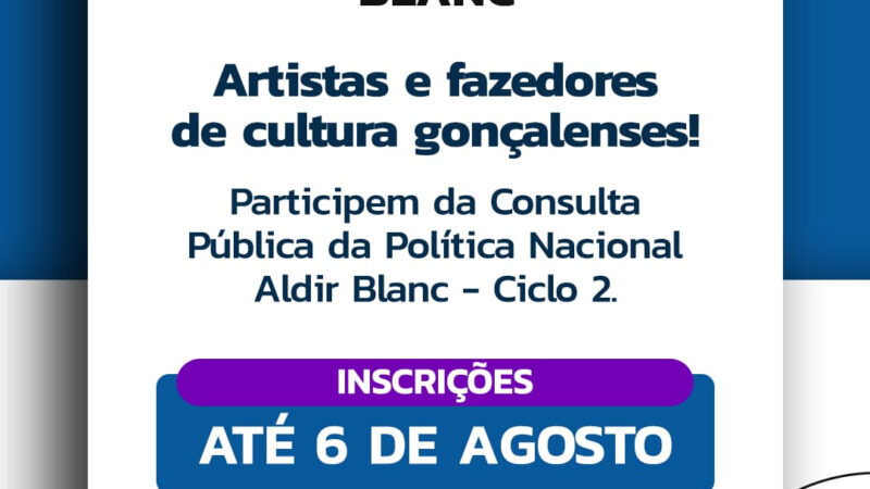 São Gonçalo convoca fazedores de cultura para consulta pública da Política Nacional Aldir Blanc