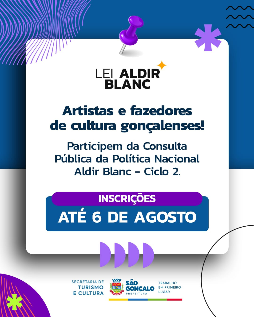 São Gonçalo convoca fazedores de cultura para consulta pública da Política Nacional Aldir Blanc