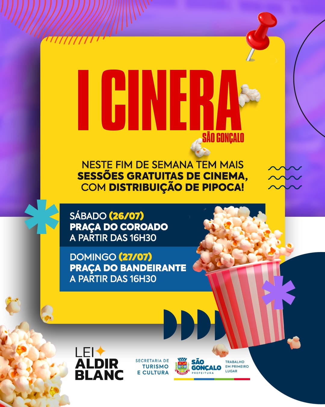 São Gonçalo tem mais um final de semana com cinema gratuito