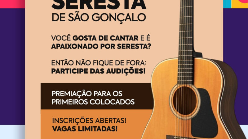 São Gonçalo abre inscrições para 2º Festival de Seresta