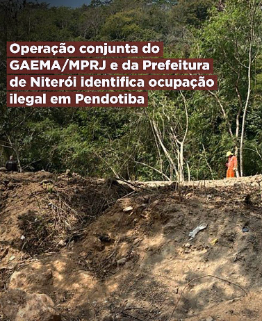 Operação conjunta do GAEMA/MPRJ e da Prefeitura de Niterói identifica ocupação ilegal em Pendotiba