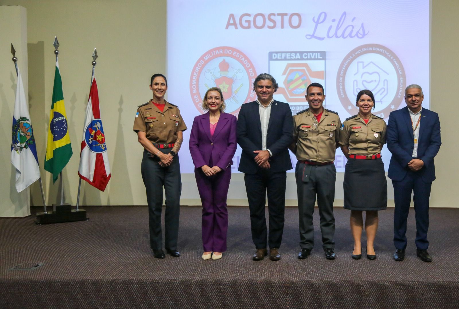 O Corpo de Bombeiros Militar do Estado do Rio de Janeiro (CBMERJ) celebra 19 anos da Lei Maria da Penha com evento do Agosto Lilás