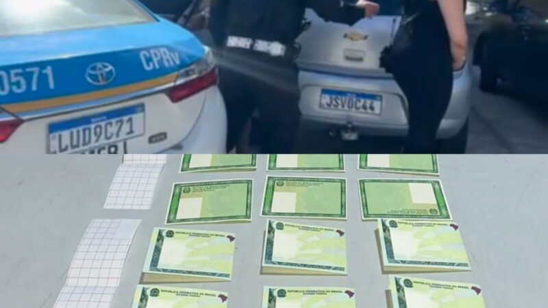Comando de Policiamento Rodoviário (CPRv) captura casal com documentos falsos na RJ-124; material seria levado para Cabo Frio
