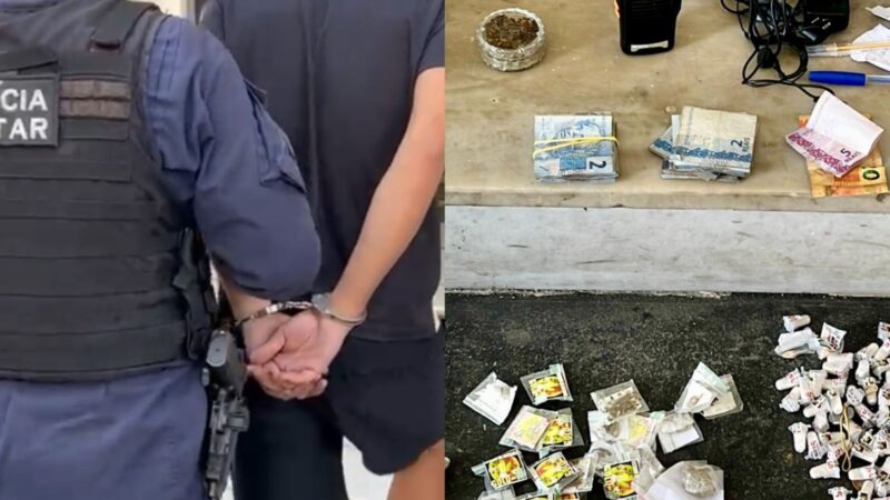 12º BPM intensifica ações no centro, prende foragido da Justiça por violência contra mulher e tráfico de drogas na Praça do Rink