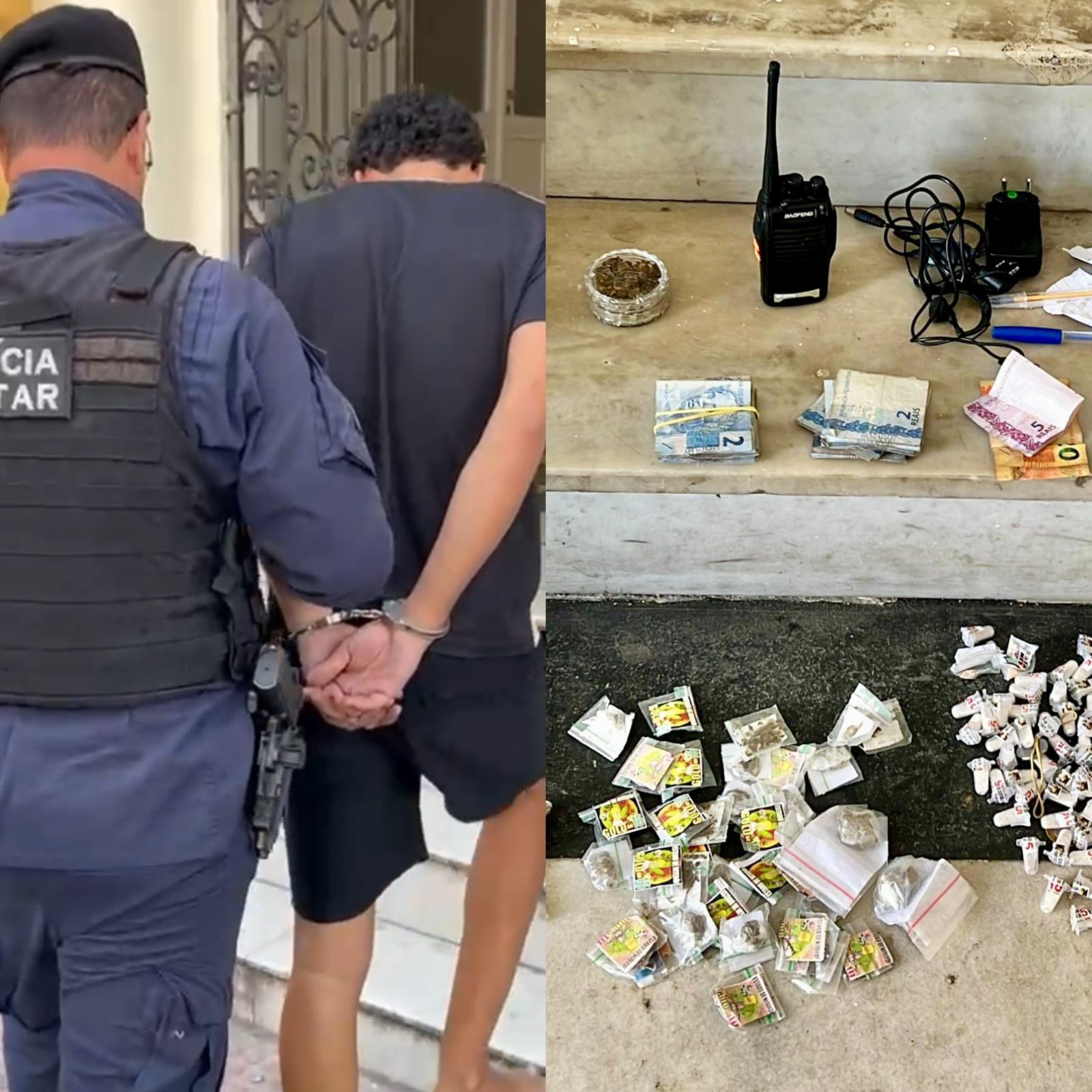 12º BPM intensifica ações no centro, prende foragido da Justiça por violência contra mulher e tráfico de drogas na Praça do Rink