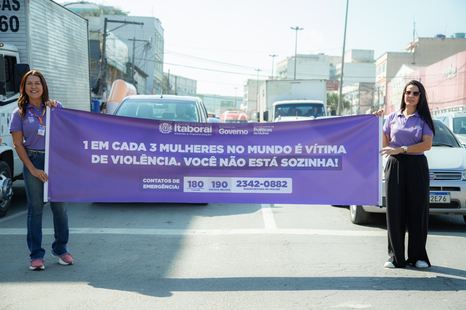 Itaboraí promove ação de conscientização pelo Agosto Lilás e celebra os 19 anos da Lei Maria da Penha