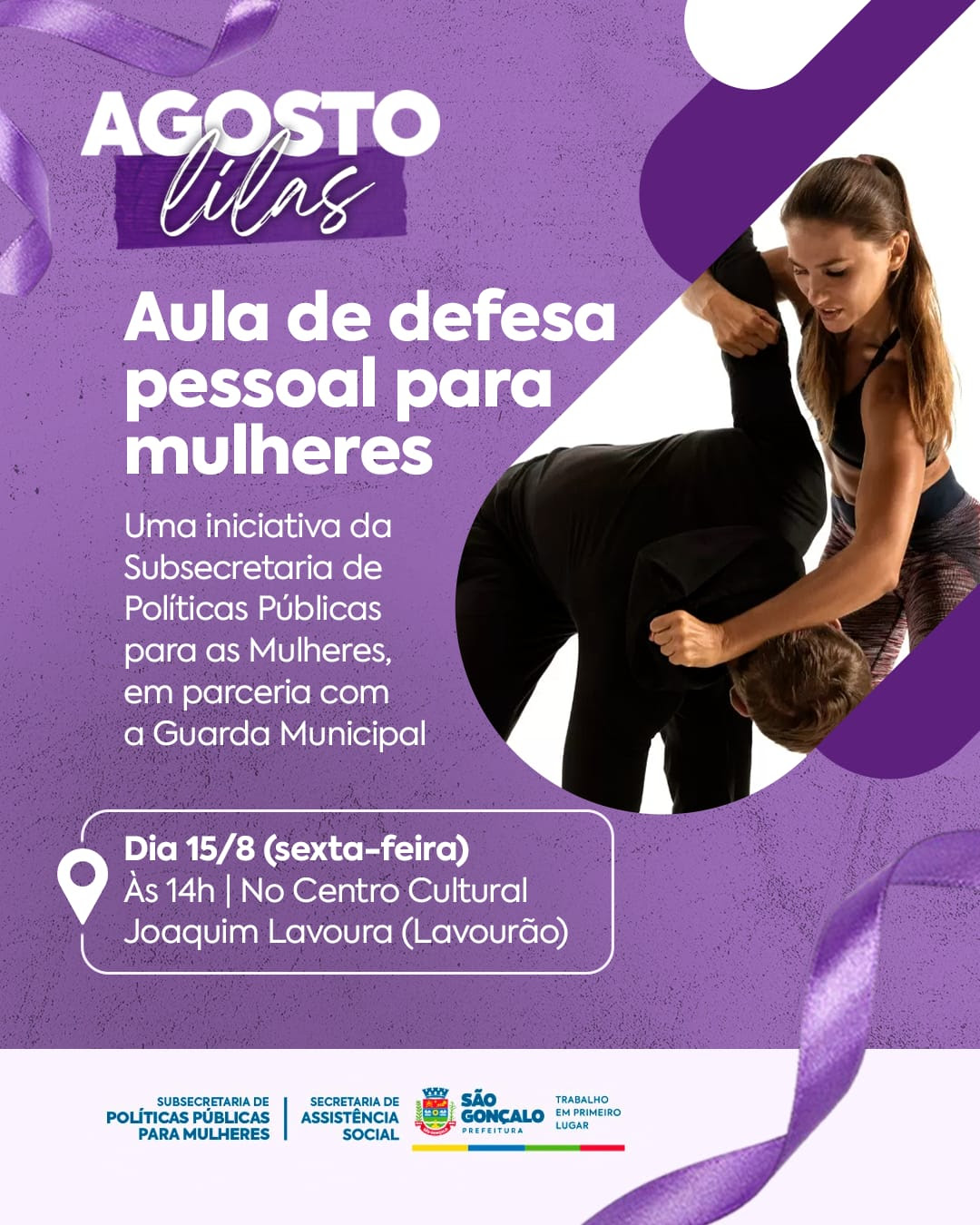 São Gonçalo promove aula de defesa pessoal para mulheres