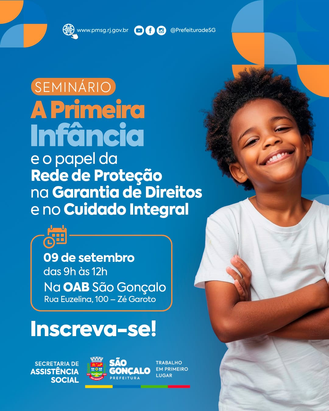 São Gonçalo abre inscrições para seminário sobre Primeira Infância