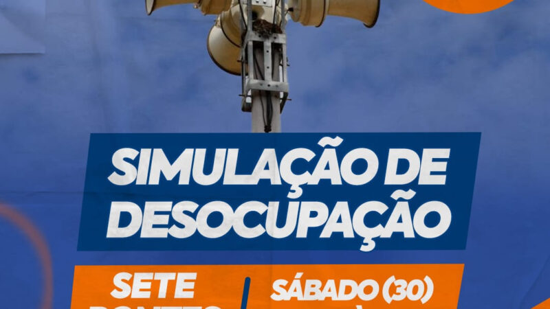 Defesa Civil realizará simulado de desocupação no bairro Sete Pontes