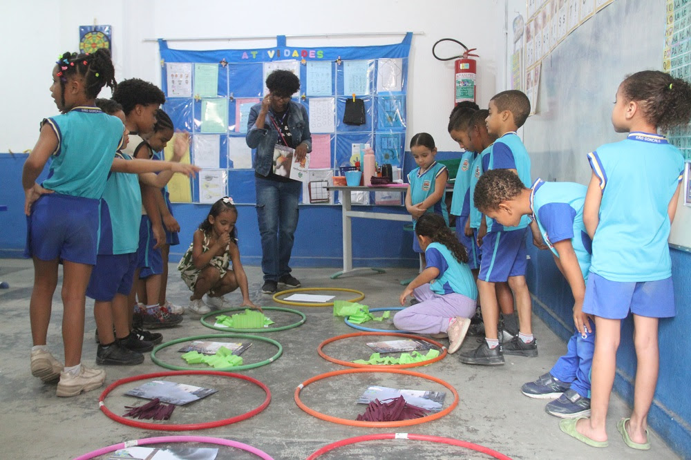 Alunos da rede municipal em São Gonçalo aprendem sobre meio ambiente em circuito interativo