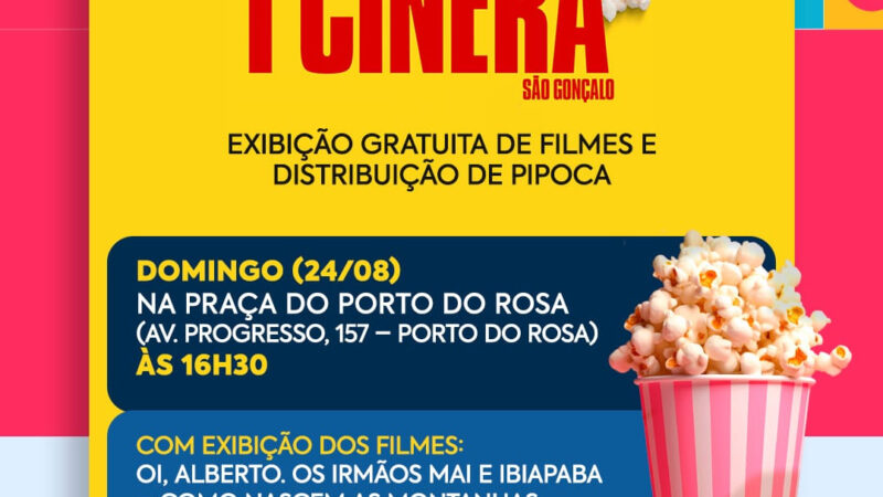 São Gonçalo tem exibição de filmes na Praça do Porto do Rosa