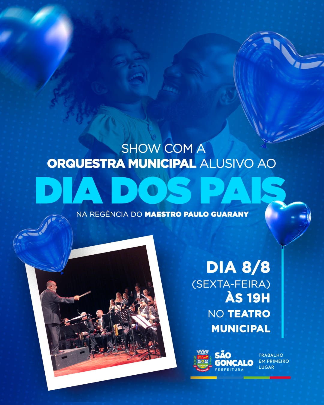 Orquestra Municipal faz show especial de Dia dos Pais nesta sexta-feira
