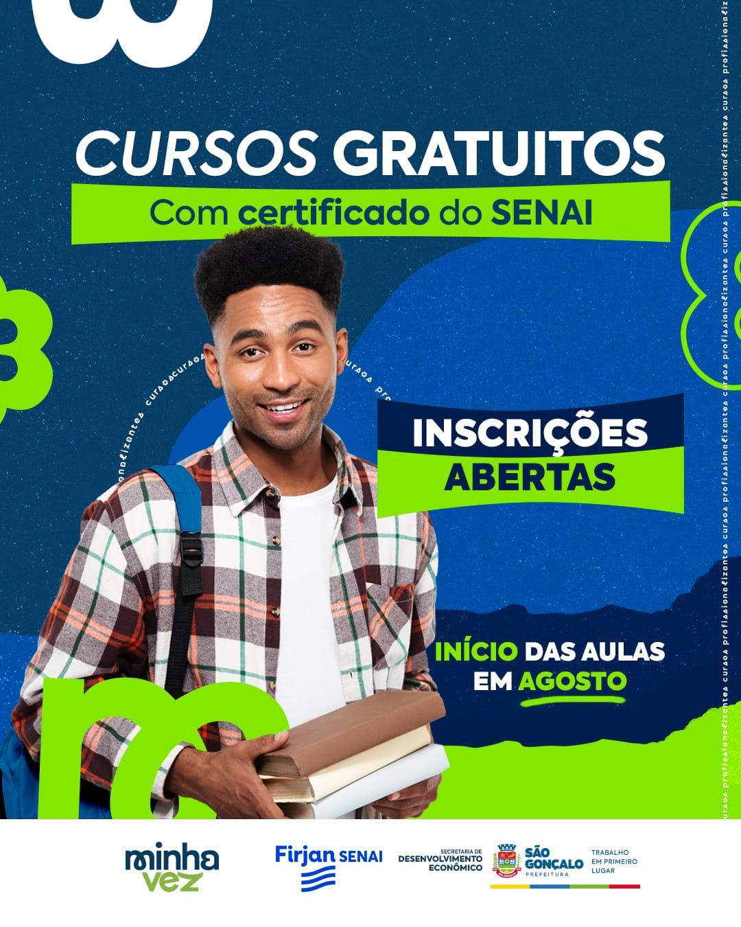 São Gonçalo abre inscrições para cursos profissionalizantes gratuitos