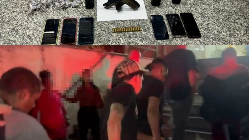 12º BPM fecha boca de fumo: Seis presos e grande apreensão de drogas e arma no Fonseca
