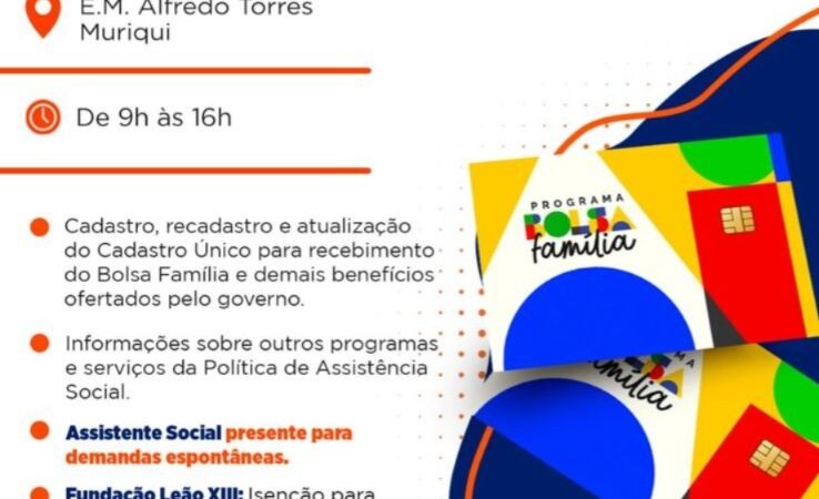 CRAS Itinerante leva serviços gratuitos para Muriqui entre os dias 23 e 25 de setembro