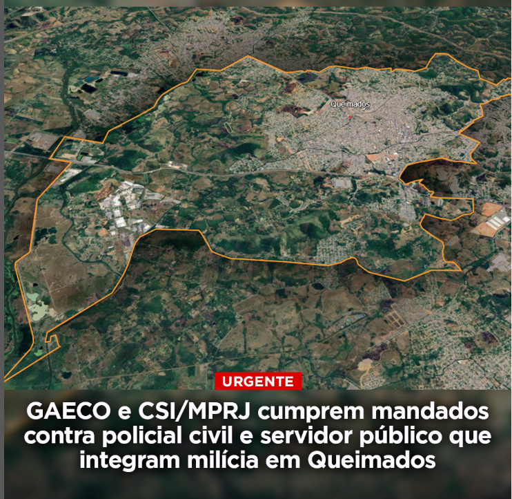GAECO/MPRJ cumpre mandados contra policial civil e servidor da Prefeitura que integram milícia em Queimados