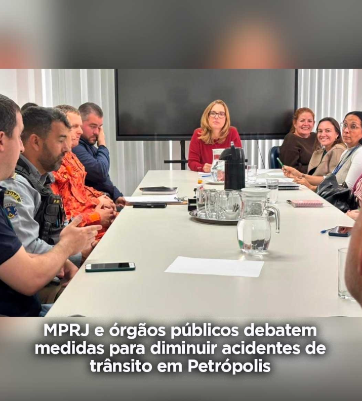 MPRJ e órgãos públicos debatem medidas para diminuir acidentes de trânsito em Petrópolis