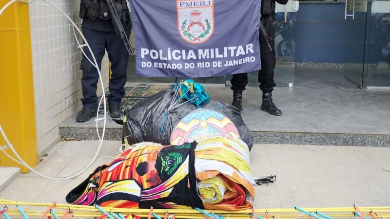 Balão gigante é apreendido na manhã desta quinta-feira em Silva Jardim, RJ
