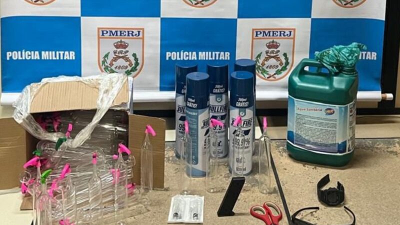 Niterói: Homem é preso com metanfetamina e materiais para produção de drogas no Atalaia