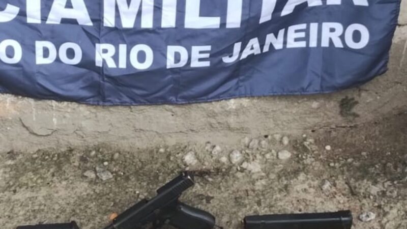 Polícia Militar prende suspeito com pistola Glock, em São Gonçalo