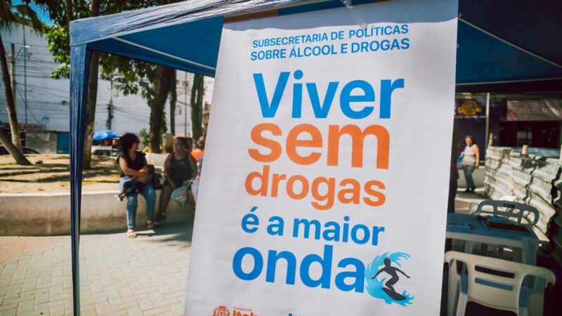Itaboraí realiza ação de prevenção sobre álcool e drogas no Centro