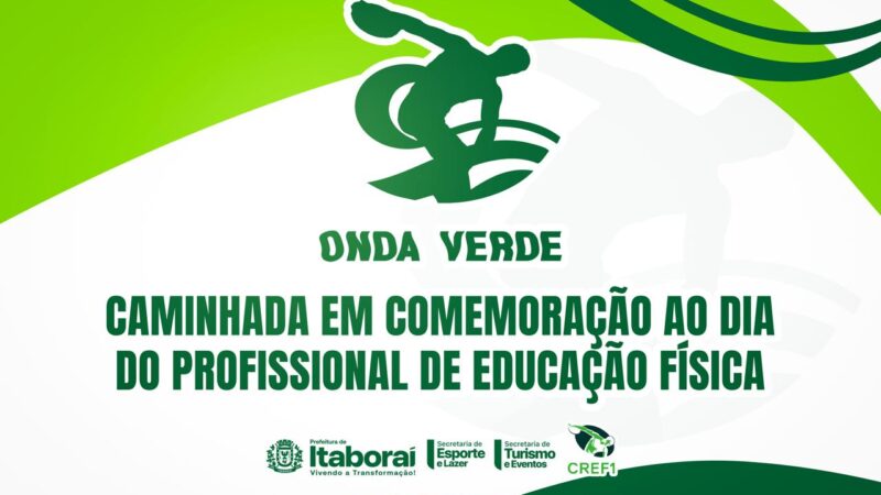 Prefeitura de Itaboraí promove caminhada “Onda Verde” em homenagem ao Dia do Profissional de Educação Física
