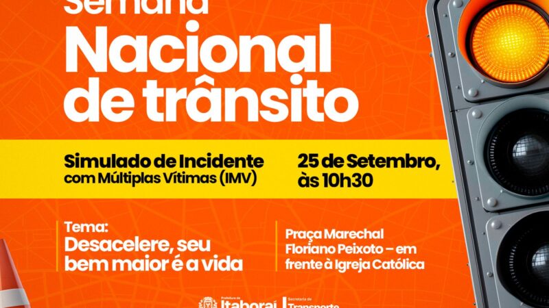 Semana Nacional de Trânsito terá simulado de incidente com múltiplas vítimas em Itaboraí