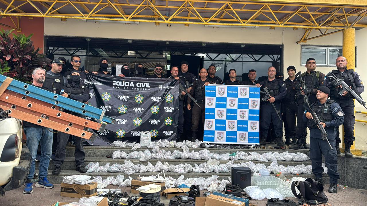 Mega operação resulta em grande apreensão de drogas em Itaipuaçu, Maricá.