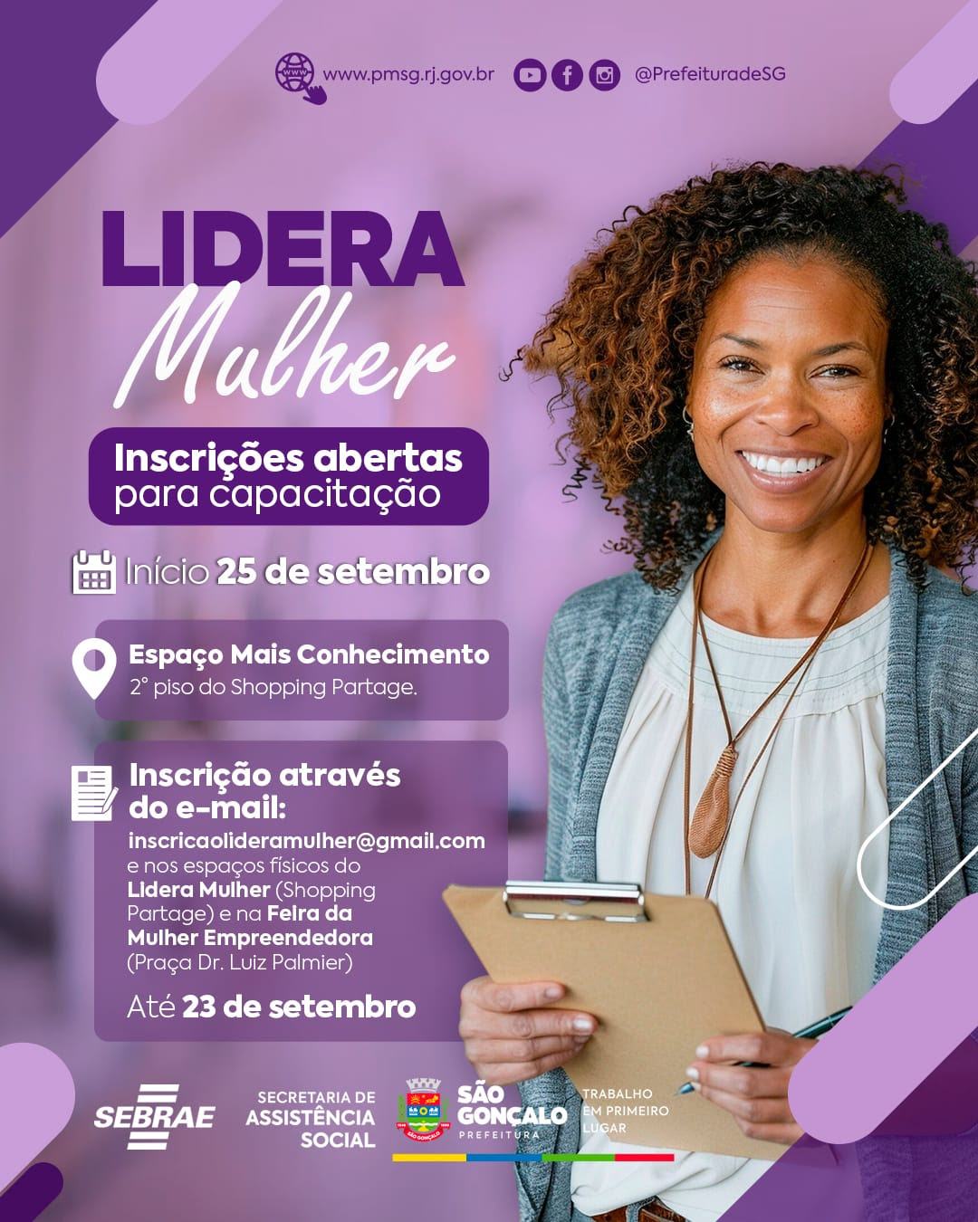 Projeto Lidera Mulher abre inscrições para a 16ª turma