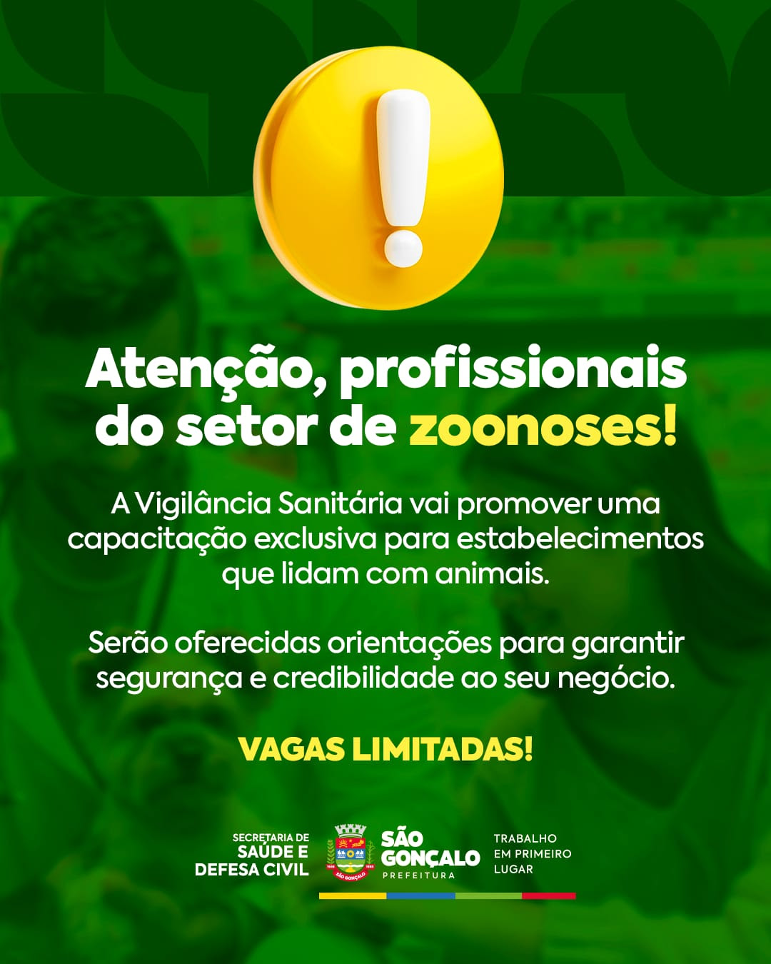 Vigilância Sanitária faz capacitação na área de zoonoses