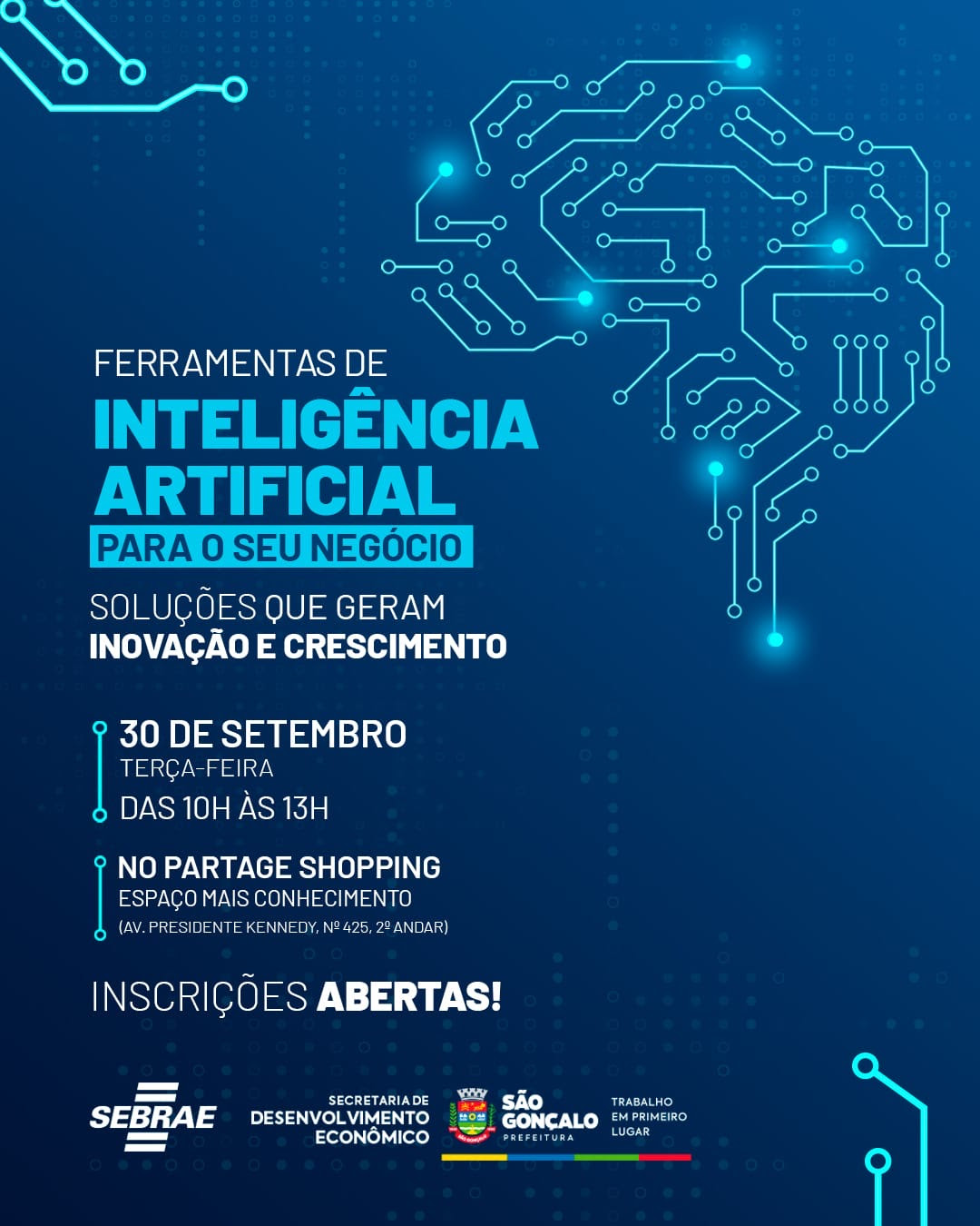 São Gonçalo realiza palestra sobre ferramentas de Inteligência Artificial para alavancar negócios 