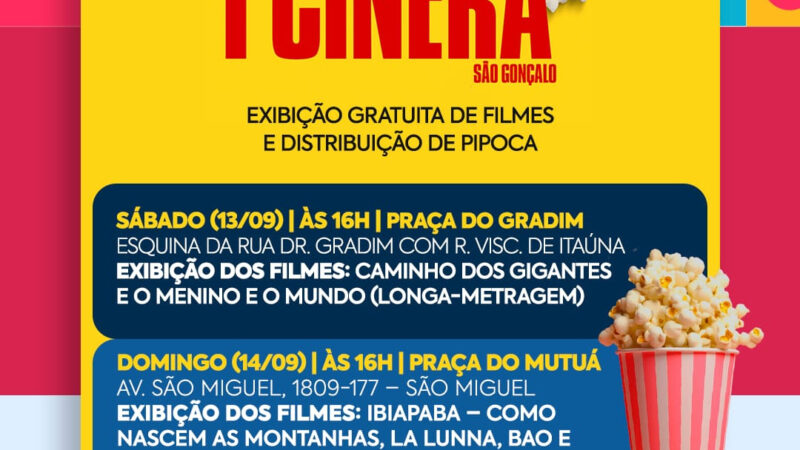 São Gonçalo tem final de semana com Projeto Cinera