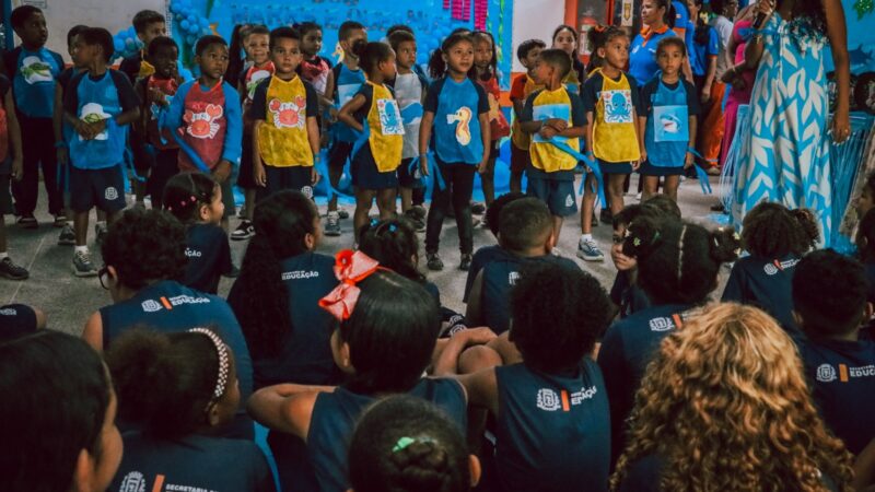 Alunos da E.M. Vereador Jorge Antônio Pinto Araújo mergulham em projeto sobre mares e oceanos