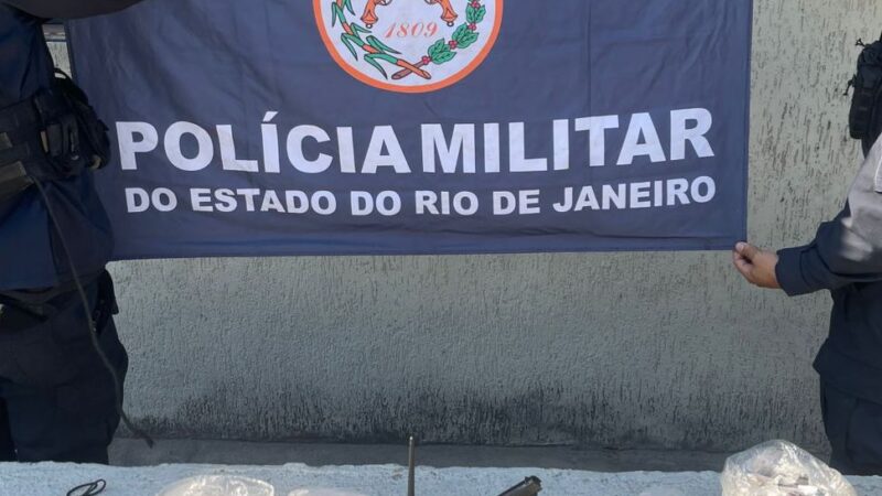 Polícias Militares do 7ºBPM, apreende arma e grande quantidade de drogas no bairro Amendoeira
