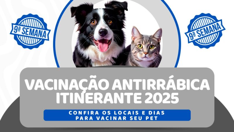 Prefeitura de Itaboraí avança com a 9ª semana da Vacinação Antirrábica Itinerante 2025
