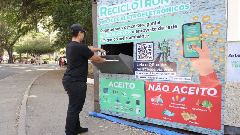 Prefeitura de Niterói lança campanha RECICLOPONTOS no Campo de São Bento com recompensas para reciclagem de eletrônicos