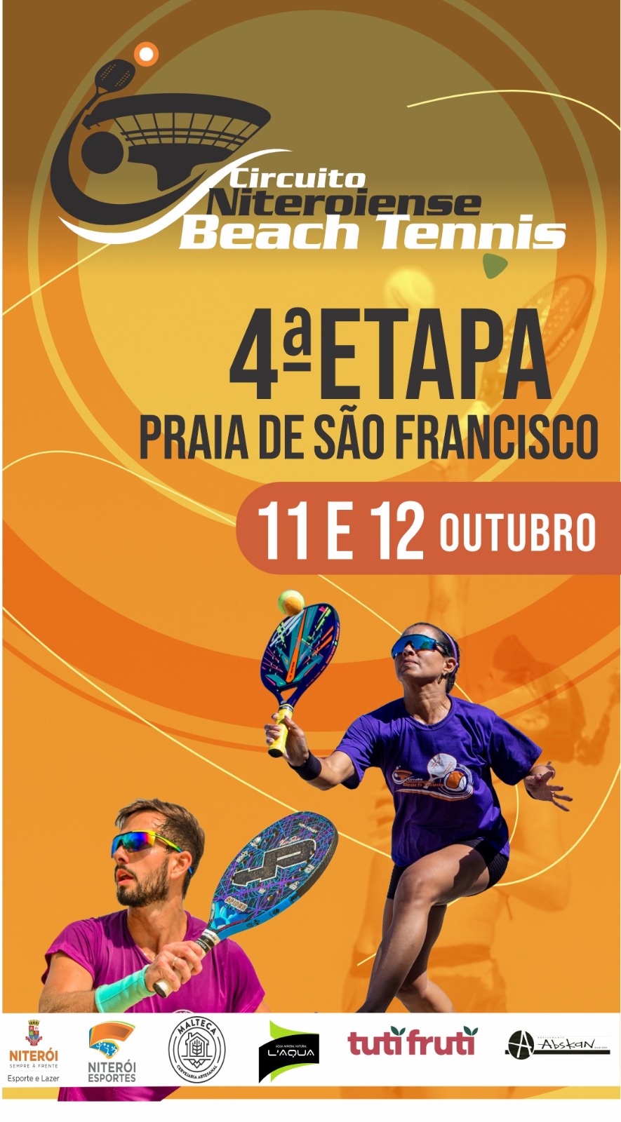 Niterói recebe a 4ª e última etapa do Circuito Niteroiense de Beach Tennis 2025 neste fim de semana