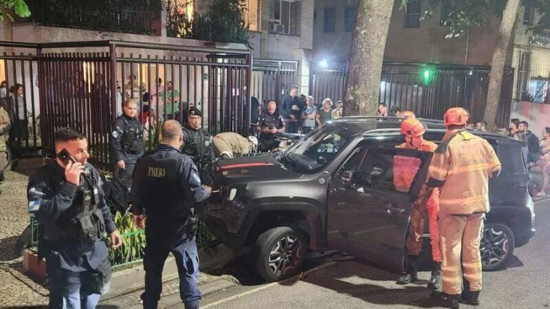 Motorista Reage: Joga o carro sobre ladrões e os prende debaixo do veículo até a chegada da polícia no Jardim Botânico
