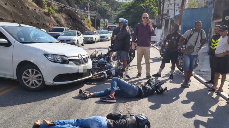 Acidente de moto no Cubango, deixa vítima e mobiliza bombeiros