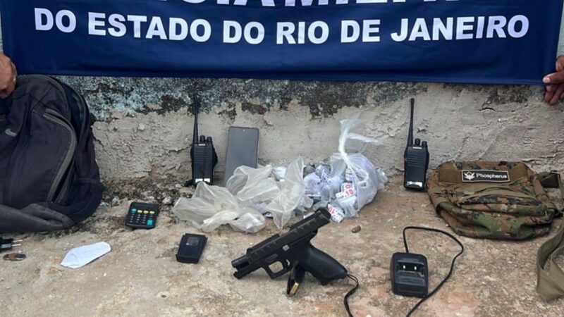 7º BPM intensifica ações em São Gonçalo e apreende pistola de uso restrito e drogas em operação no Engenho do Roçado