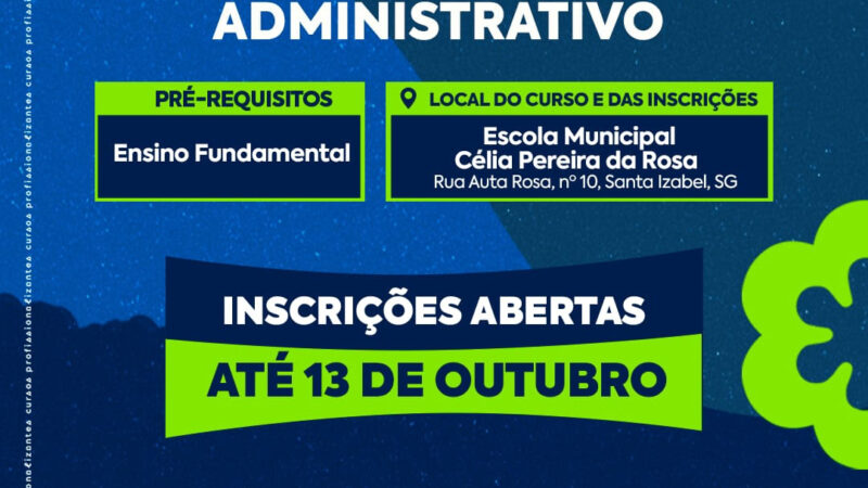 Prefeitura e Firjan oferecem curso profissionalizante gratuito de assistente administrativo