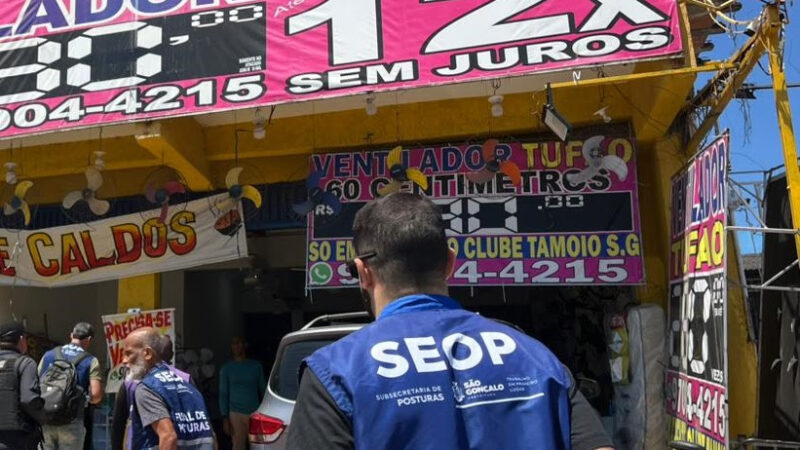 Posturas interdita dois estabelecimentos comerciais em São Gonçalo