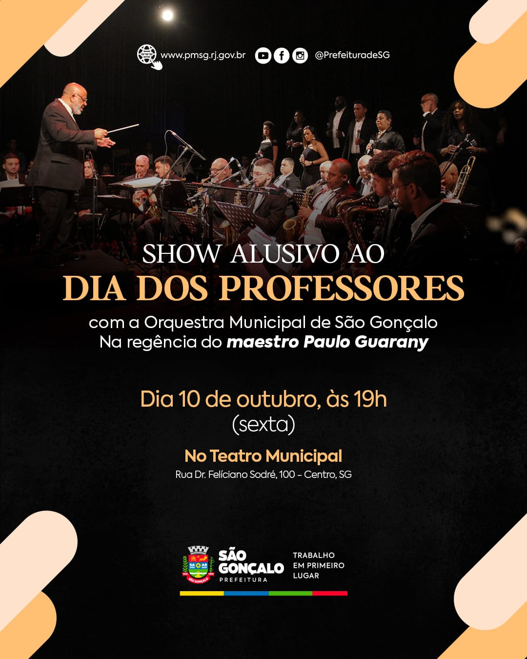 Teatro Municipal recebe show em homenagem  ao Dia dos Professores