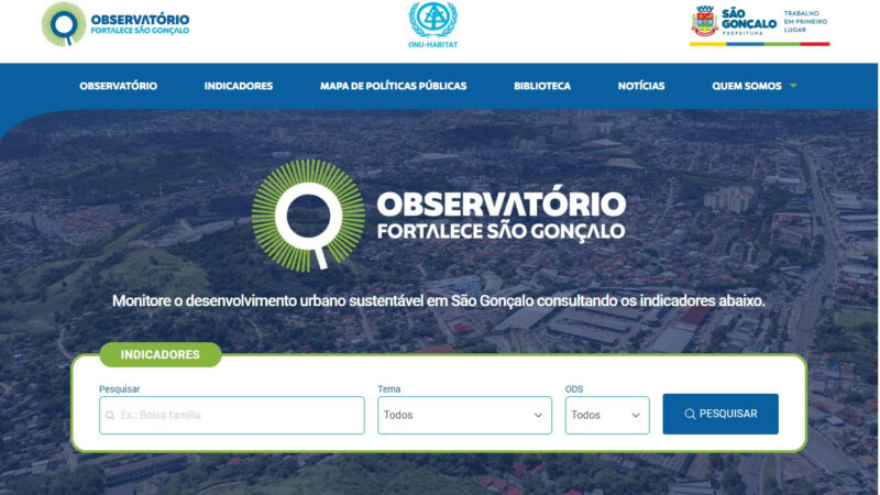 São Gonçalo lança plataforma de dados em parceria com o ONU-Habitat