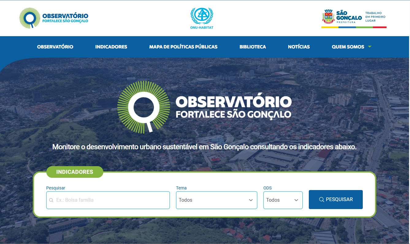 São Gonçalo lança plataforma de dados em parceria com o ONU-Habitat