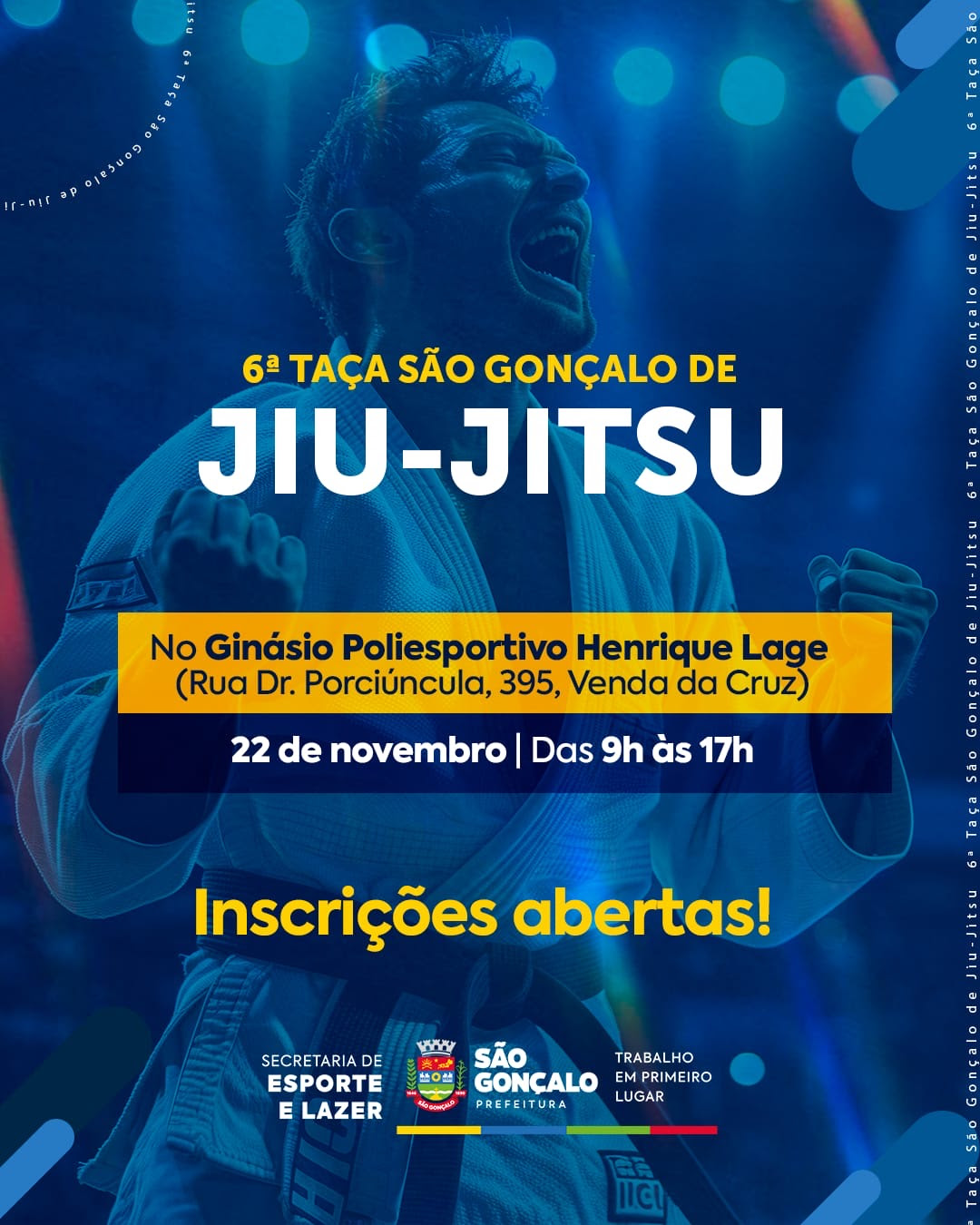 São Gonçalo tem inscrições abertas para 6ª Taça de Jiu-jítsu