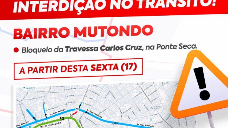 Mutondo terá interdição para obras do MUVI  