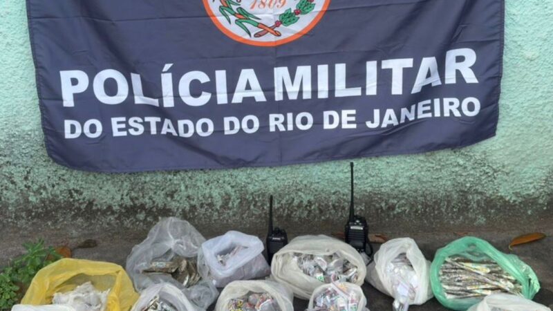 Policiais do 7º BPM apreendem grande quantidade de drogas em São Gonçalo