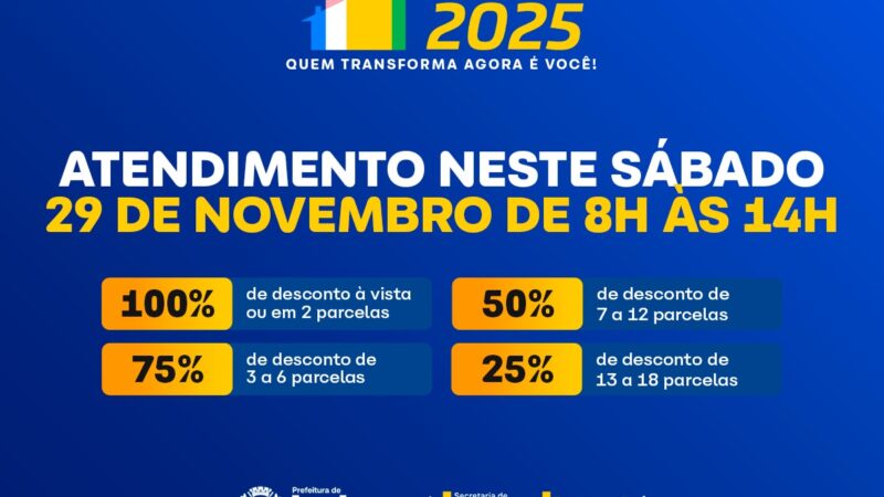 Itaboraí realiza atendimento especial do REFIS 2025 neste sábado (29/11)