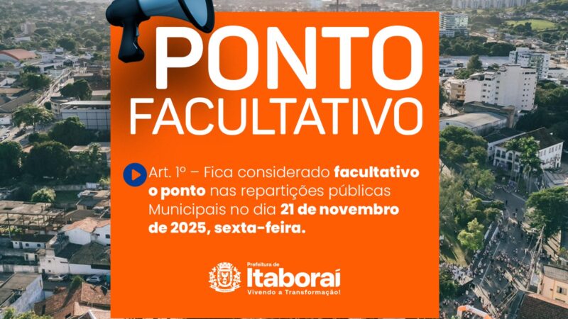 Prefeitura de Itaboraí decreta ponto facultativo no dia 21 de novembro